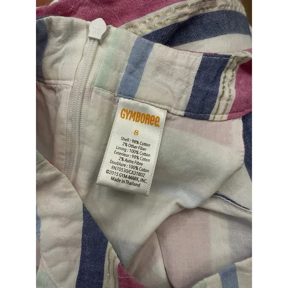 Gymboree Dress Size 8 lined Desert Dreams 2015 Sparkle Stripe beach